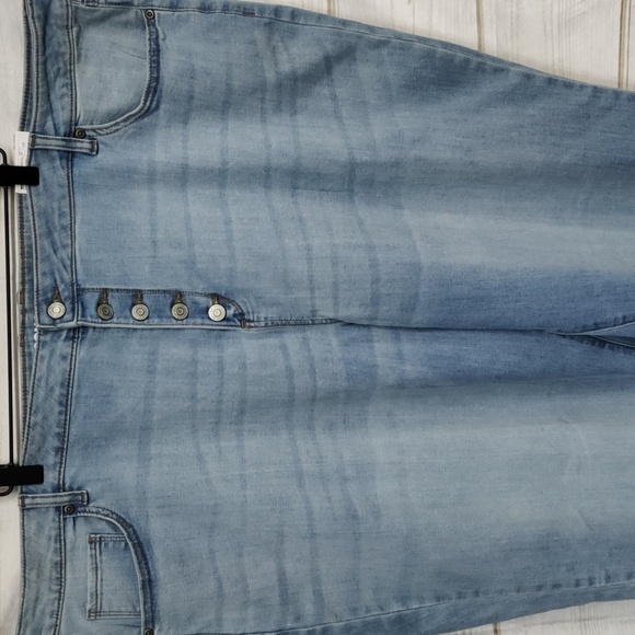 SONOMA Wide Leg High Rise Button Fly Jeans, Size 24 - Picture 2 of 12